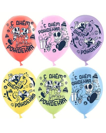 Веселые Чашки С Днем Рождения! пастель